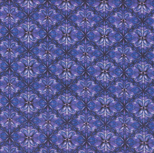Quilting Treasures Fabrics Royale Dan Morris Violet Purple Floral Tile
