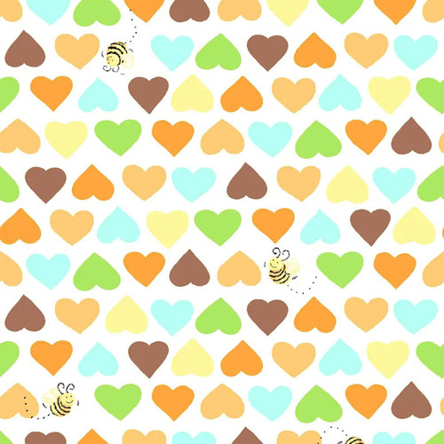 Clothworks Fabrics Hearts & Bees