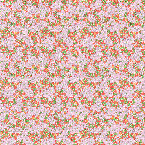 Riley Blake Fabrics Liberty Fabrics Gifts from the Garden Lasenby Cotton Pink Orange Apple Blossoms
