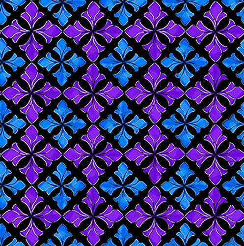 Quilting Treasures Fabrics Guardian Angel Purple Geo Tile