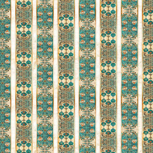Quilting Treasures Fabrics Serenity Dan Morris Lotus Floral Stripe