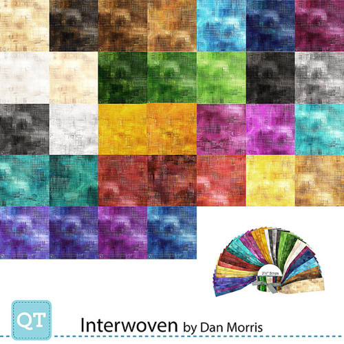 Quilting Treasures Fabrics Interwoven Dan Morris Jelly Roll Fabric Strips