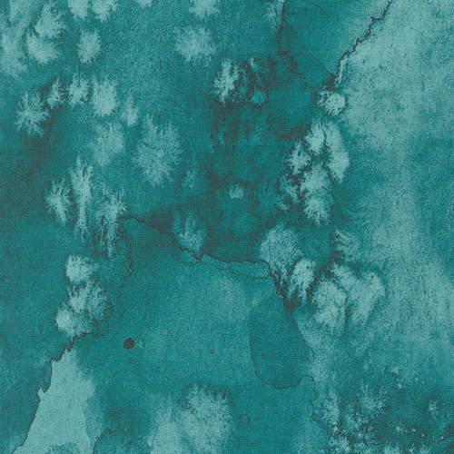 Moda Fabrics Soulstice Create Joy Project Flow Watercolor Texture Turquoise Blue