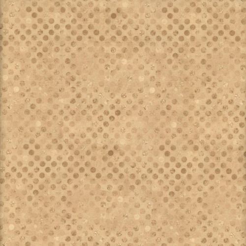 Lumin Fabrics White Owl Textiles Fundamentals Codici Ecru Cream, fabric with a polka dot pattern in beige and cream tones.