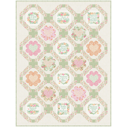 Moda Fabrics Kindness Deb Strain Chain of Kindness Throw Size Quilt Kit