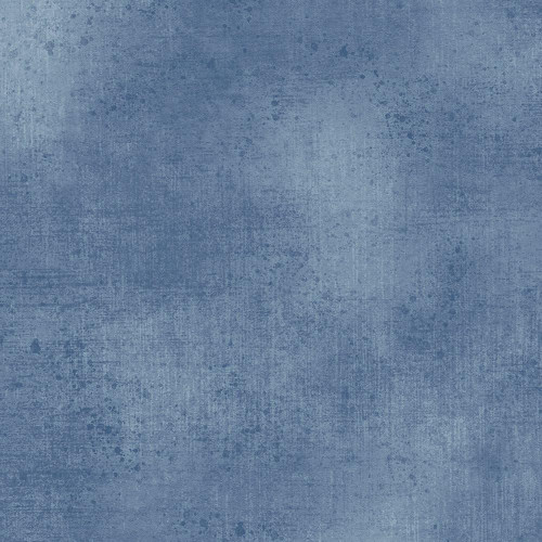Lumin Fabrics White Owl Textiles Fundamentals Gesso Dark Denim Blue, fabric texture with blue denim appearance and subtle distressed pattern.