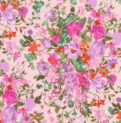 Liberty Fabrics Netflix Bridgerton Bouquet Parade Floral Tana Lawn Pink Rouge Lilac