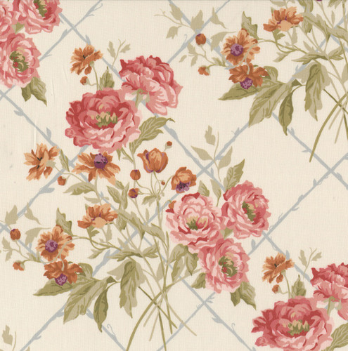 Liberty Fabrics Netflix Bridgerton Blenheim Garden Floral Tana Lawn Pink Blue