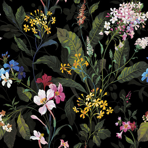 Windham Fabrics Canvas & Co. Moody Blooms Black