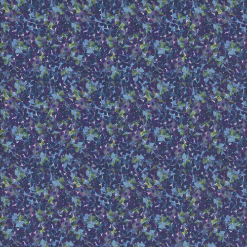 Windham Fabrics Midnight Blooms Garden Flowerbed Navy Blue
