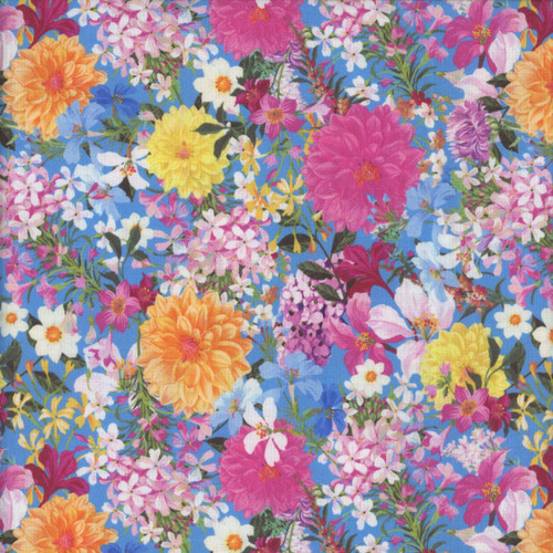 Windham Fabrics Midnight Blooms Floral Wildflower Pickings Sky Blue
