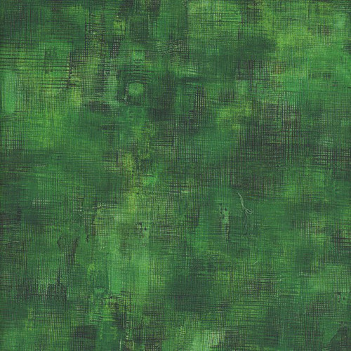 Quilting Treasures Fabrics Interwoven Dan Morris Green, fabric with a textured, interwoven pattern in shades of green.