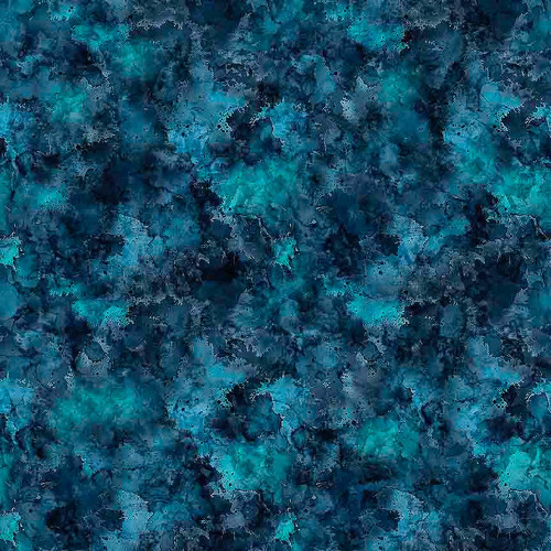 Quilting Treasures Fabrics Serenity Dan Morris Navy Blue Water Mark Texture