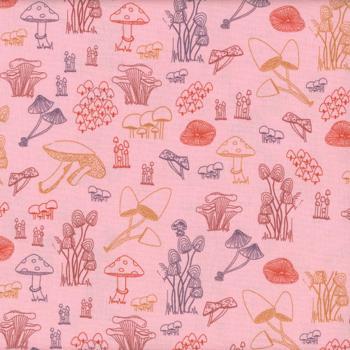 Andover Fabrics Celestial Garden by Alexandra Bordallo Forest Fungi Rose