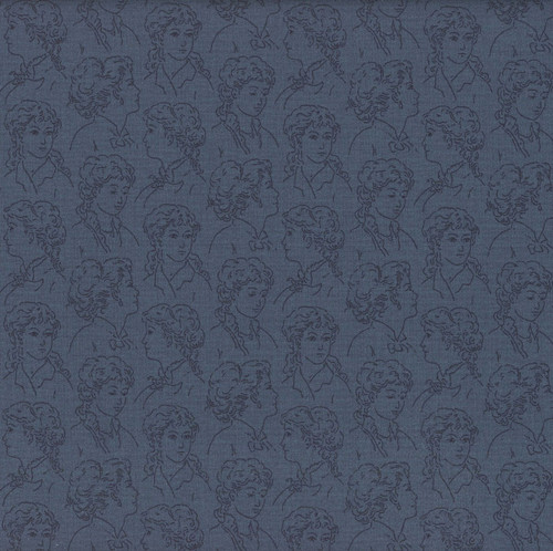 Andover Fabrics Fredericksburg Revisited by Jo Morton Etched Silhouette Indigo
