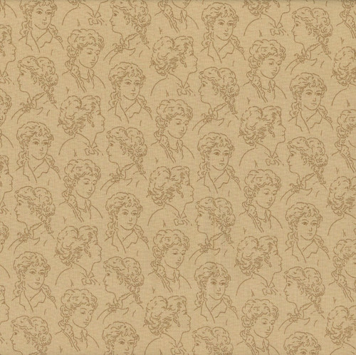 Andover Fabrics Fredericksburg Revisited by Jo Morton Etched Silhouette Parchment