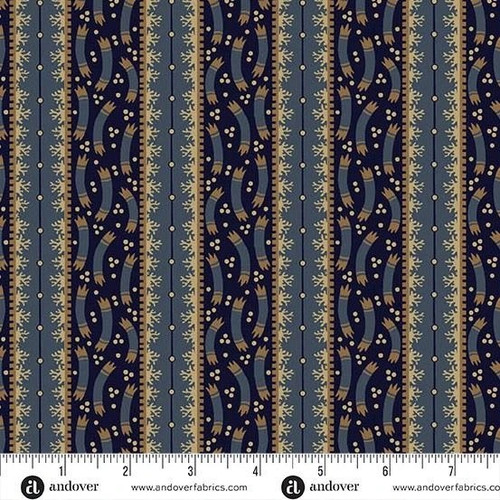 Andover Fabrics Fredericksburg Revisited by Jo Morton Ribbon Strip Indigo