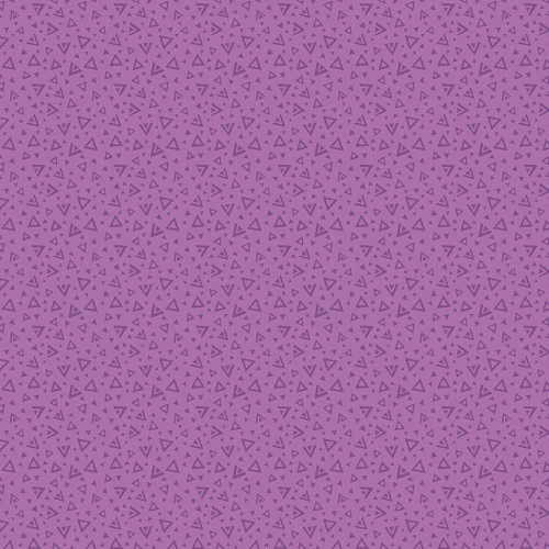 Andover Fabrics Moody Hues by Nancy Rink Triangles Plum, a fabric pattern featuring small purple triangles on a matching purple background.