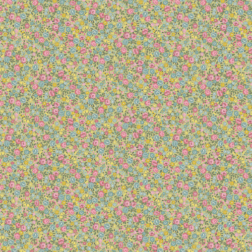 Andover Fabrics Petite Fleur by Makower UK Rose Green
