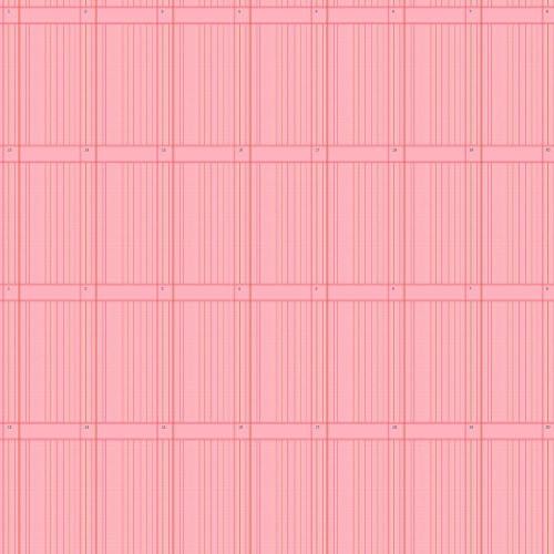 Andover Fabrics Sun Print 2026 Ledger Grapefruit, a pink fabric with a linear, grid-like pattern of multicolored lines.