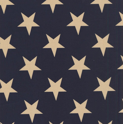 Andover Fabrics Fredericksburg Revisited by Jo Morton Star Spangled 108 inch wide quilt back Indigo, navy blue quilt backing with white stars pattern.