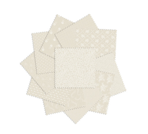 Benartex Fabrics Classic Keepsakes Cream Classic Keepsakes Ecru Charm Squares 5 by 5
