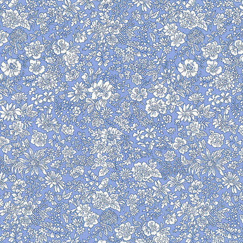 Liberty Fabrics Lasenby Cotton Emily Belle Floral Marine Blue