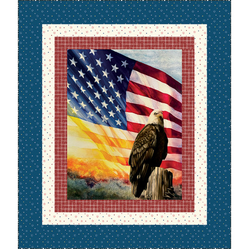Riley Blake Fabrics American Honor Eagle Panel Quilt Kit