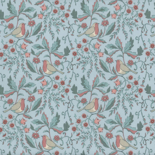 Riley Blake Fabrics Ambleside Blue Birds Hedgerow Foliage