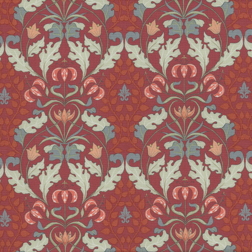 Riley Blake Fabrics Ambleside Adobe Brown Red Arts and Crafts Trellis Tapestry