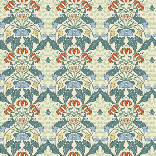 Riley Blake Fabrics Ambleside Cream Arts and Crafts Trellis Tapestry