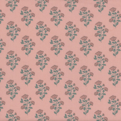 Riley Blake Fabrics Ambleside Flower Stems Dusty Rose Pink