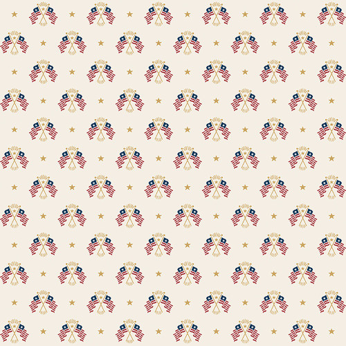 Riley Blake Fabrics Independence Flags Stars Cream