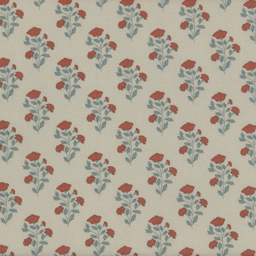 Riley Blake Fabrics Ambleside Flower Stems Sand Cream Orange