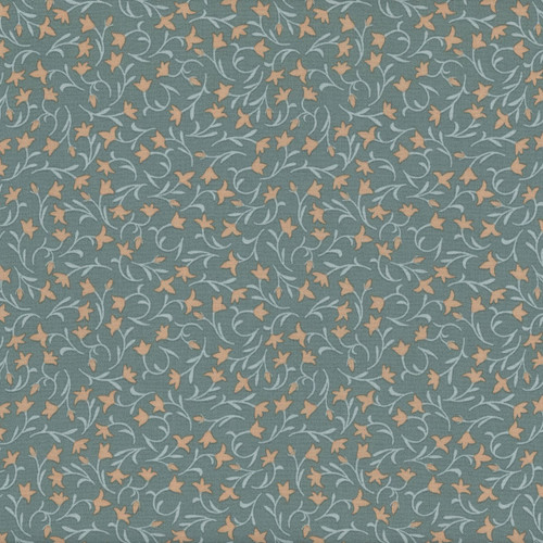 Riley Blake Fabrics Ambleside Lily Flower Toss Teal Blue Green