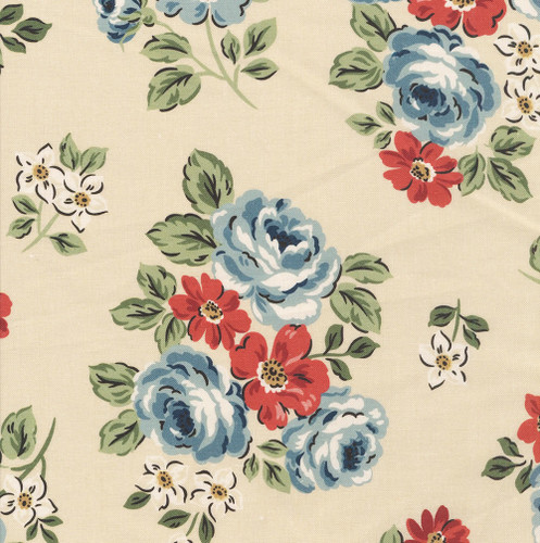 Riley Blake Fabrics Independence Floral 108 Inch Quilt Back Beige Cream