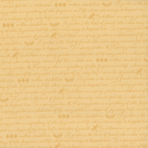 Riley Blake Fabrics Awakening Garden's Promise Script Yellow