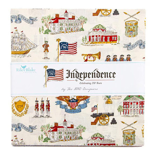 Riley Blake Fabrics Independence Layer Cake 10 Inch Stacker