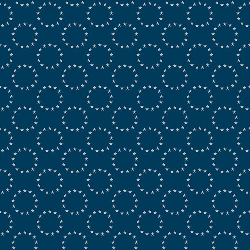 Riley Blake Fabrics Independence 13 Colonies Ring of Stars Oxford Blue