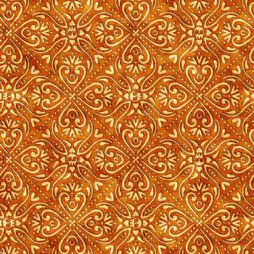 Quilting Treasures Fabrics Creepin It Real Dan Morris Haunted Mansion Tile Orange