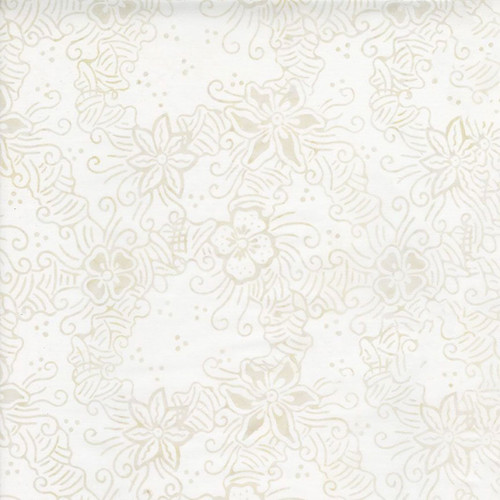 Timeless Treasures Fabrics Linen Cream Tonga Batiks Magnolia Floral