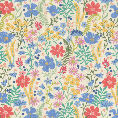 Moda Fabrics Cannon Beach Crystal Manning Cream Coastal Blooms Flowers