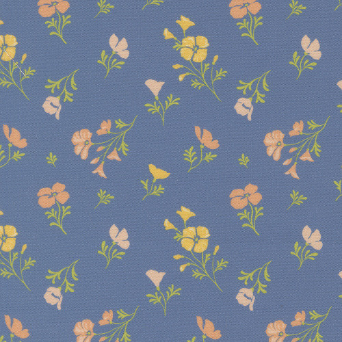 Moda Fabrics Cannon Beach Crystal Manning Lake Blue  Astoria Florals