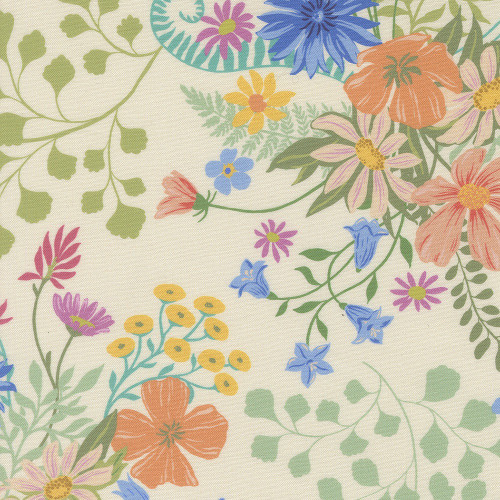 Moda Fabrics Cannon Beach Crystal Manning Cream Misty Meadow Floral