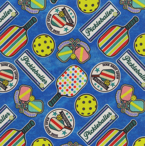 Benartex Fabrics Sykel Enterprises All Sports Novelties Pickleball Green Yellow