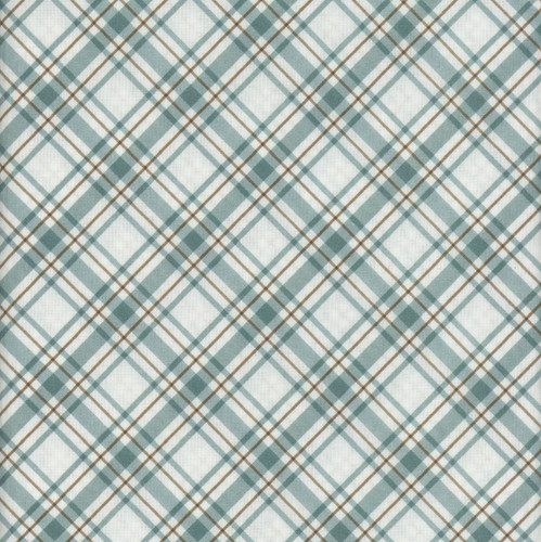 Benartex Fabrics Coastal Escape  Nicole DeCamp Maritime Plaid Sage Green