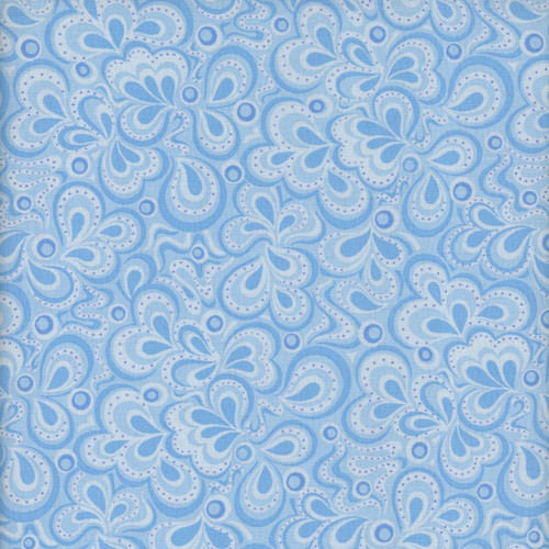 Benartex Fabrics Twilight Serenade  Amanda Murphy River Peri Bluewinkle Blue