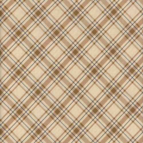 Benartex Fabrics Coastal Escape  Nicole DeCamp Maritime Plaid Neutral Cream