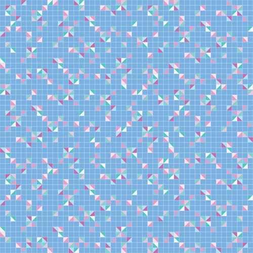Benartex Fabrics Twilight Serenade  Amanda Murphy Modern Triangles Peri Blue