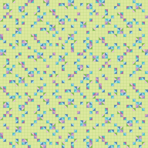 Benartex Fabrics Twilight Serenade  Amanda Murphy Modern Triangles Green